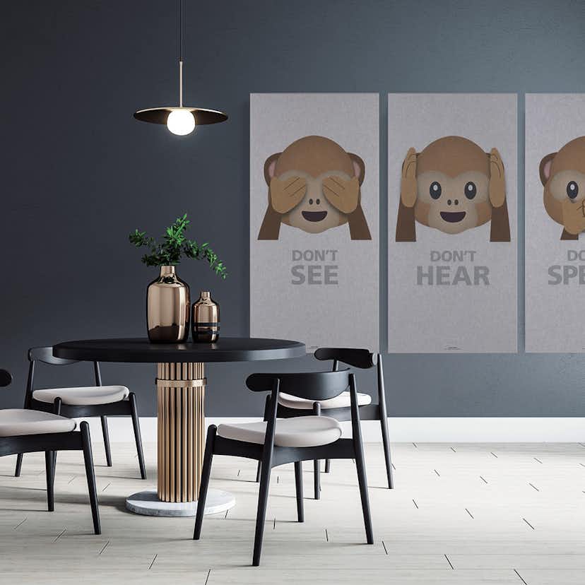 Akustiktavla Fibrotech Art-Acoustic Abe 1200x600 mm Vit