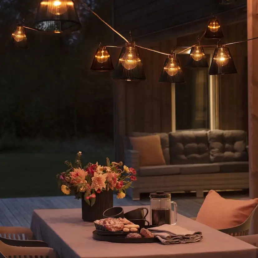 Tilläggsslinga Gnosjö Konstsmide E27 10 Amber LED Skärmar