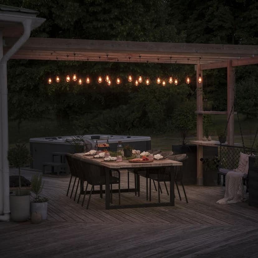 Startset Gnosjö Konstsmide E27 10 Amber LED Dimmer