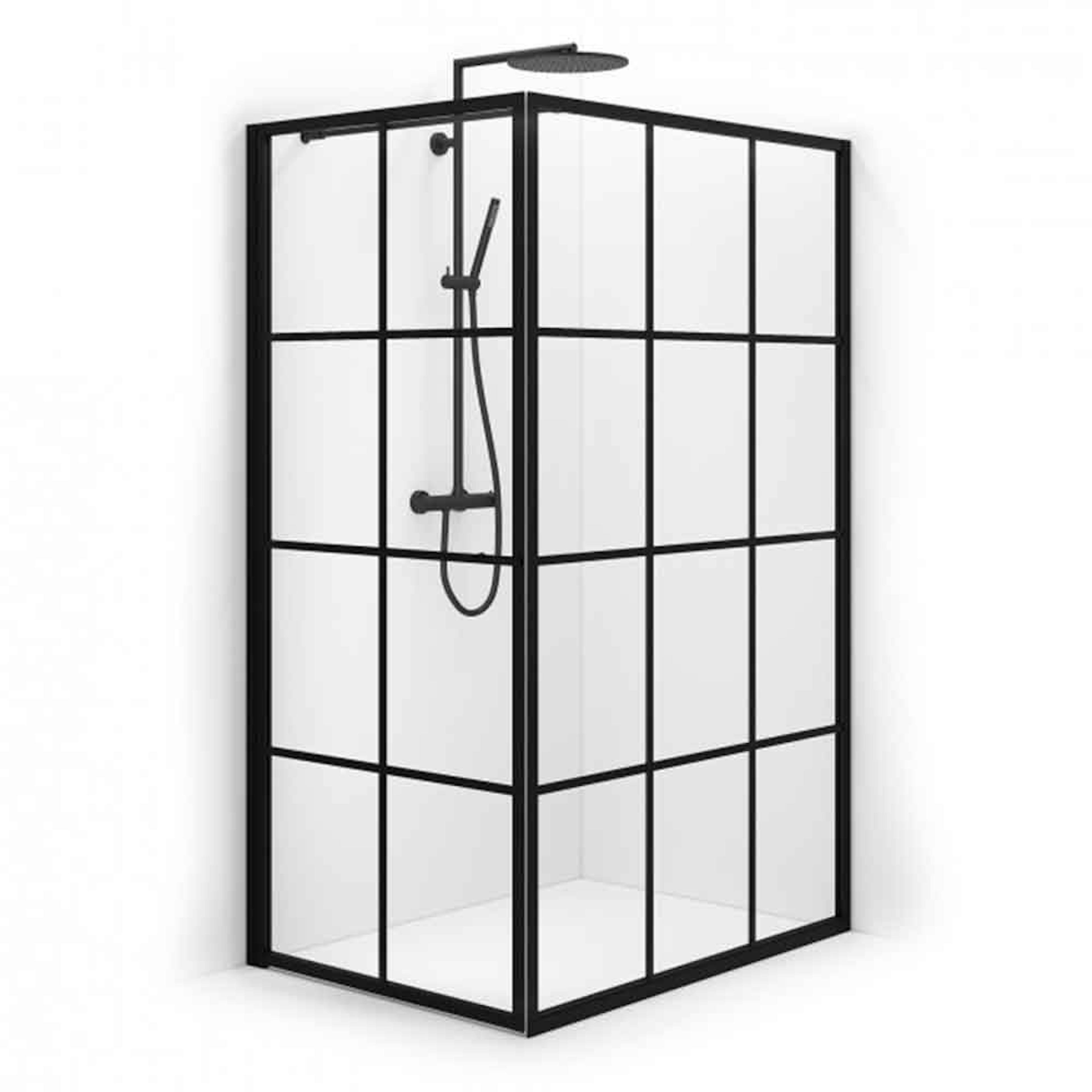 Duschhörn Macro Design Empire Swing Klarglas med Spröjs