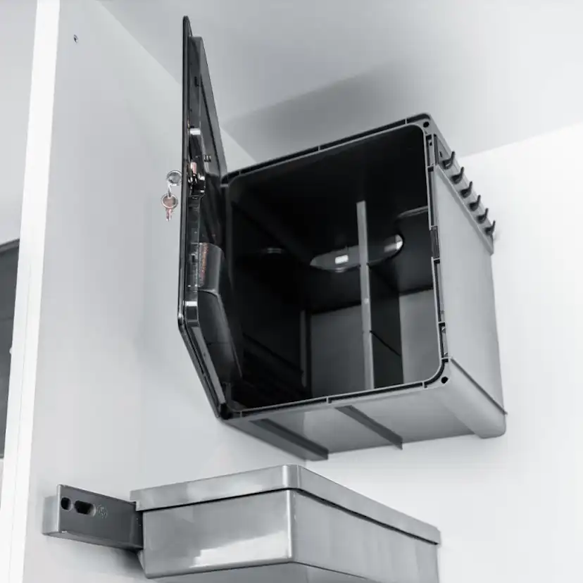 Medicinskåp Beslag Design Rök/Mörkgrå