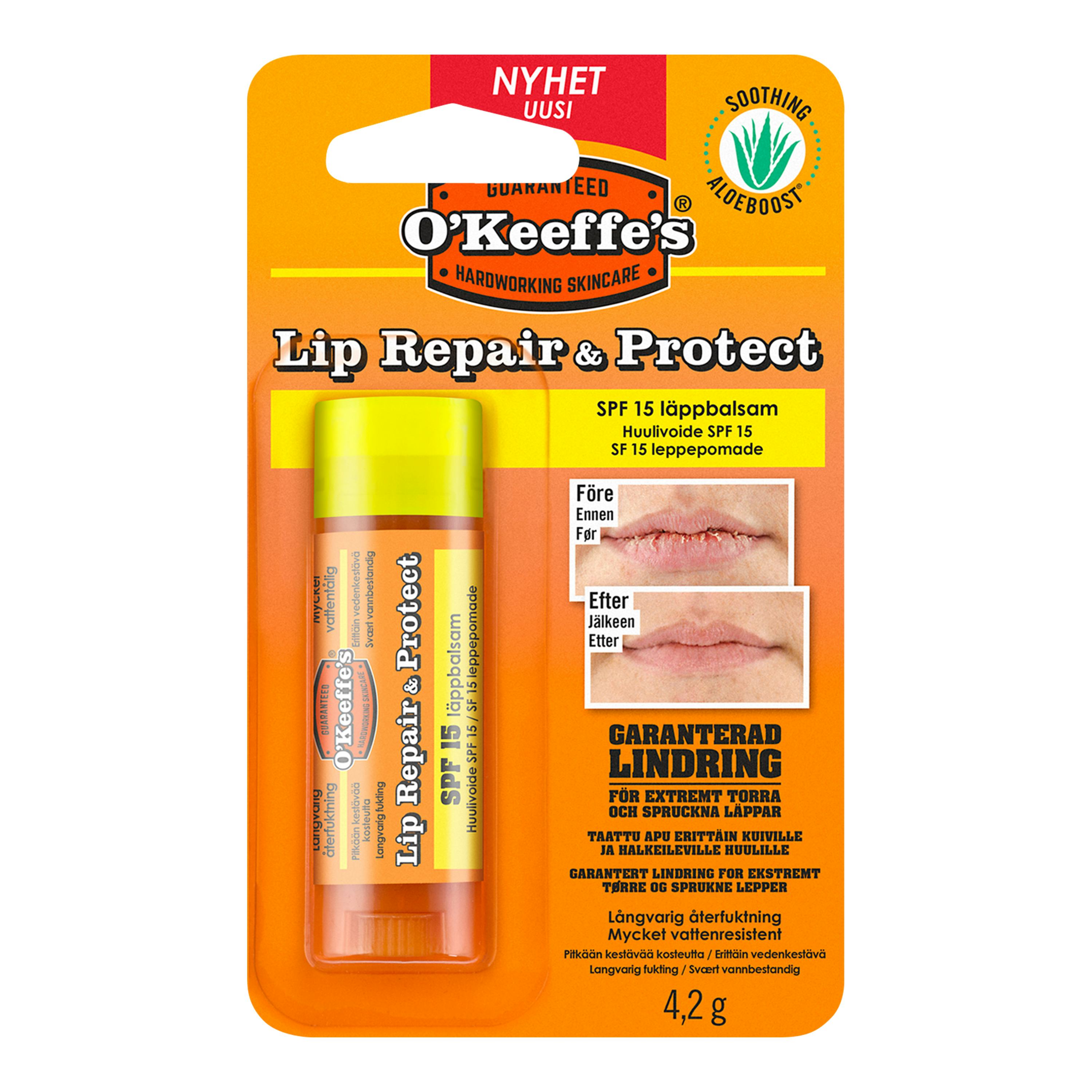 Läppbalsam OKeeffes Lip Repair & Protect SPF 4,2g