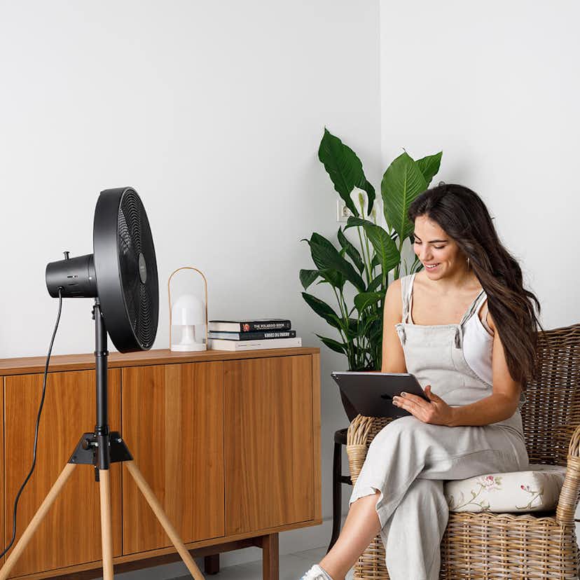 Stativfläkt Taurus Forest 5 Fläktblad Svart