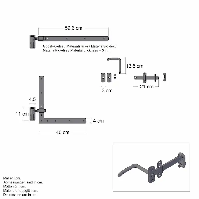 Monteringssats PLUS För Enkeldörr