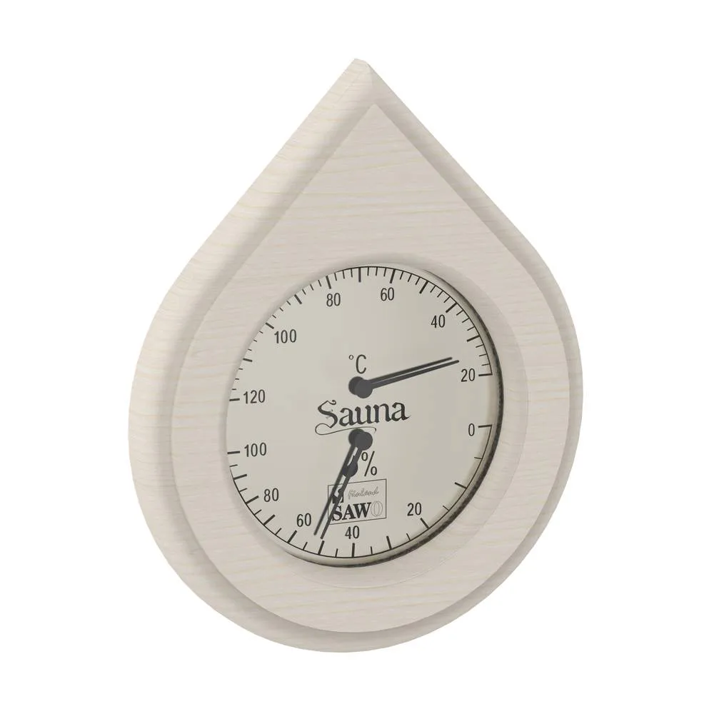 Bastu Thermo-Hygrometer SAWO Vattendroppe