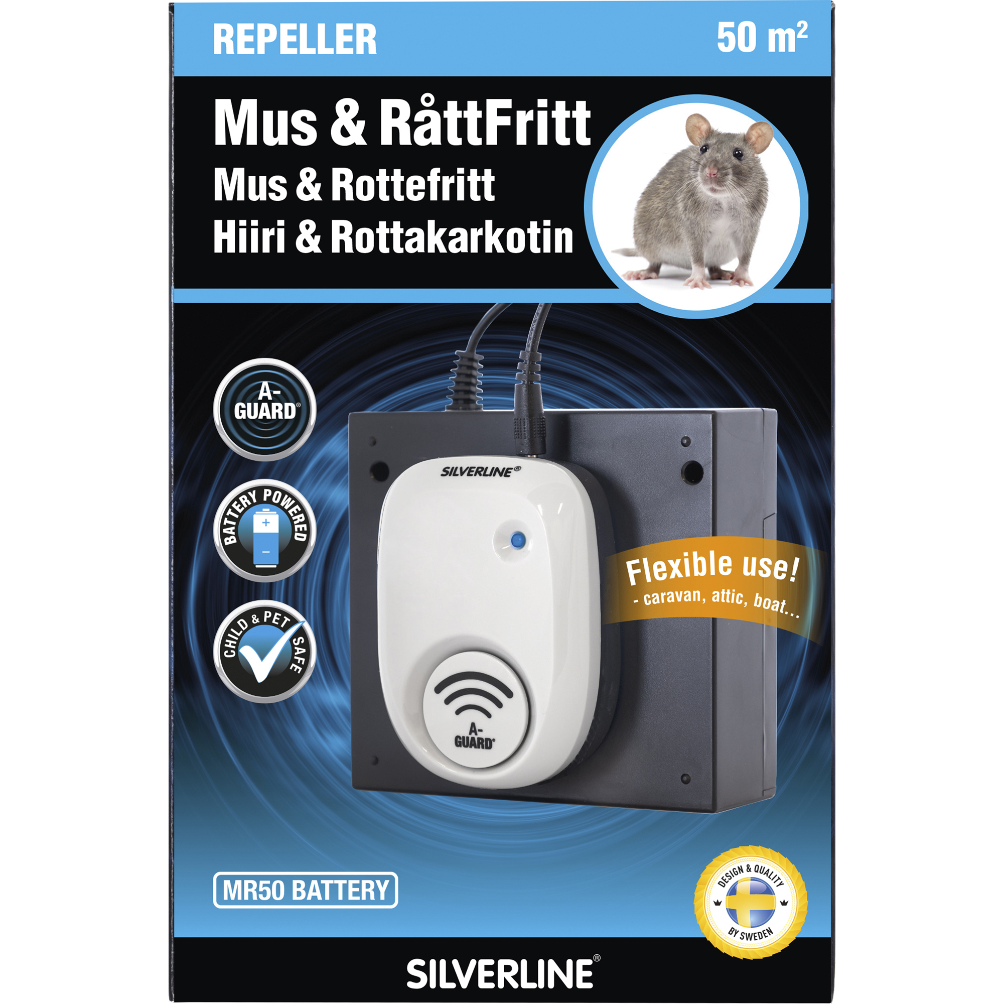 Avskräckare Silverline Mus och Råtta Mr50 Battery