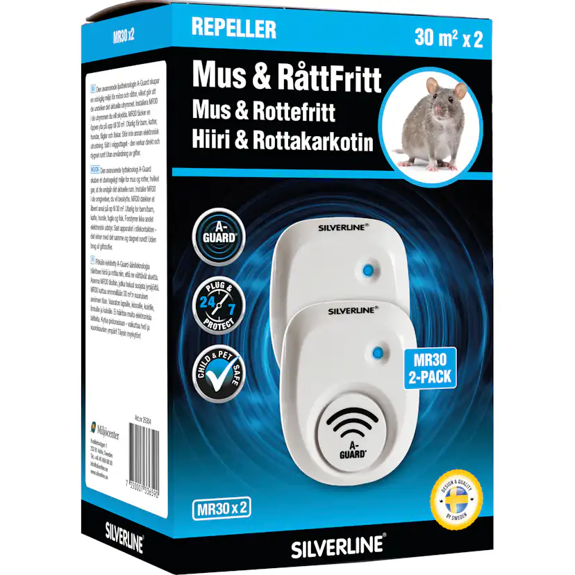 Avskräckare Silverline Mus och Råtta Mr30x2
