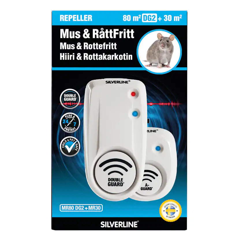 Avskräckare Silverline Mus och Råtta Mr80 Dg2+Mr30
