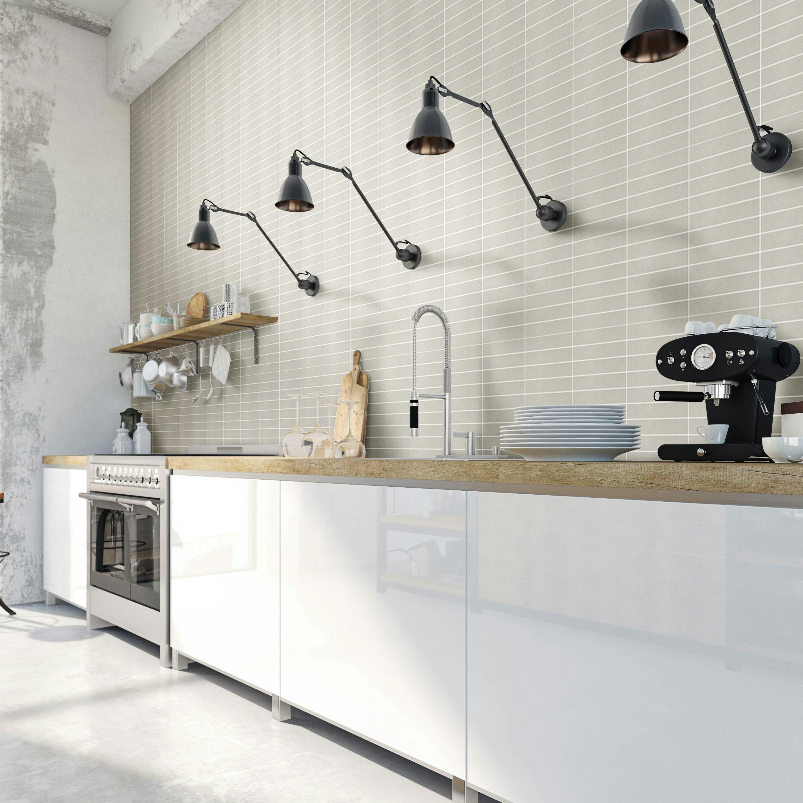 Klinker Arredo Galaxy Costatin Grå Mosaic 3x15 cm