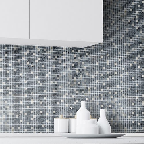 Kristalmosaik Arredo Blank Exclusive Stone Svart/Krom 1,5x1,5 cm