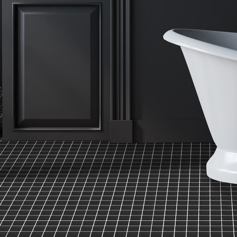 Klinkermosaik Arredo Titan Svart Blank 5x5 cm