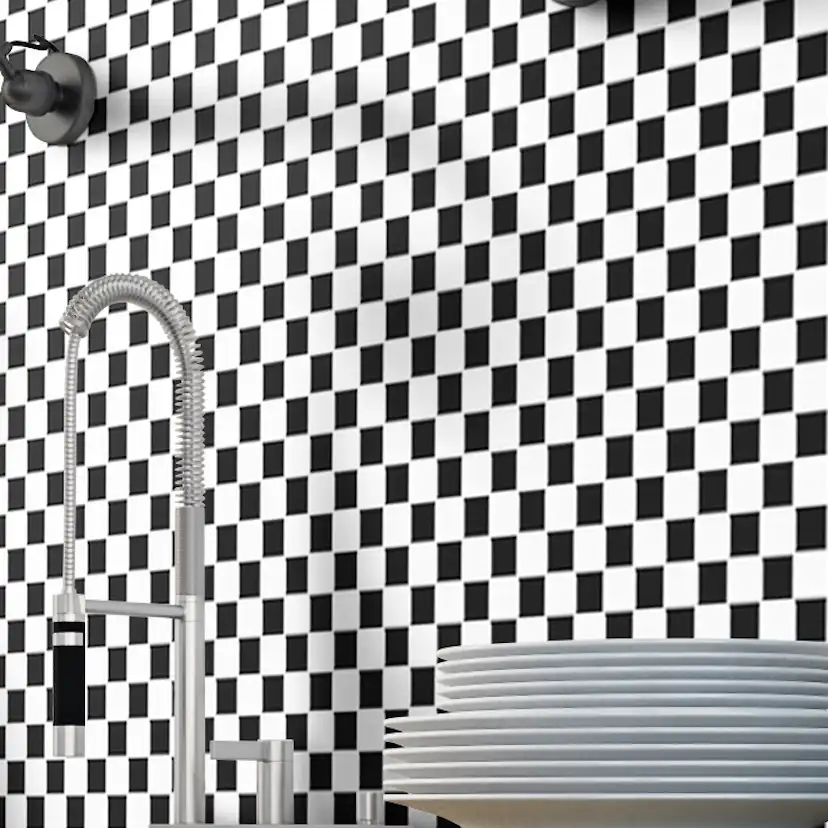 Klinkermosaik Arredo Titan Mix Svart/Vit Blank 3x3 cm