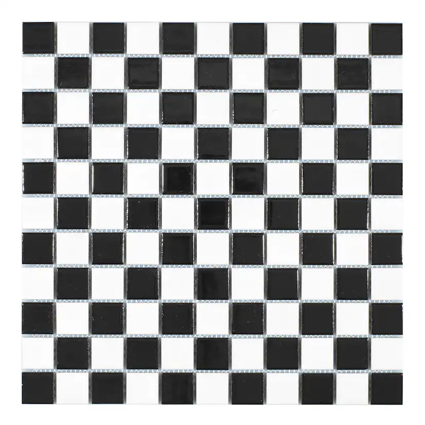 Klinkermosaik Arredo Titan Mix Svart/Vit Blank 3x3 cm