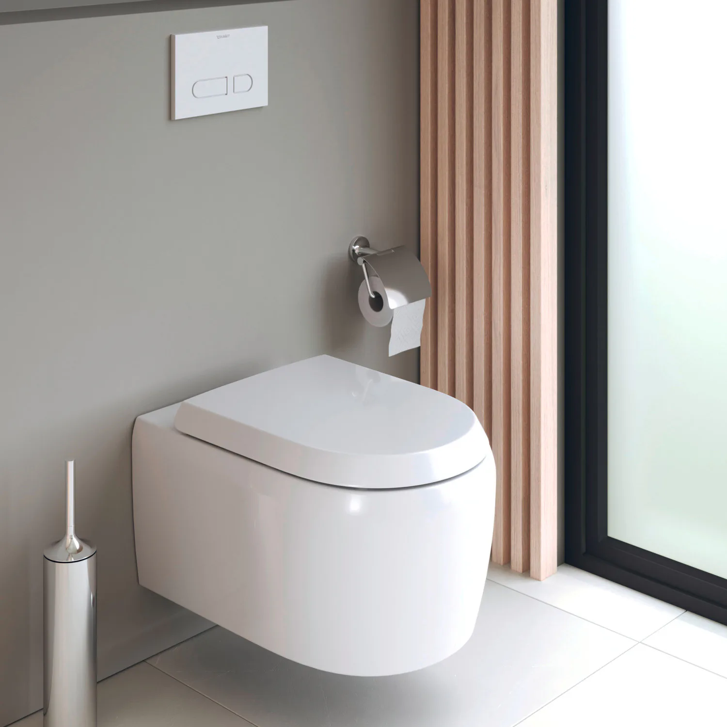 Vägghängd Toalettstol Duravit Qatego med Mjukstängande Hårdsits