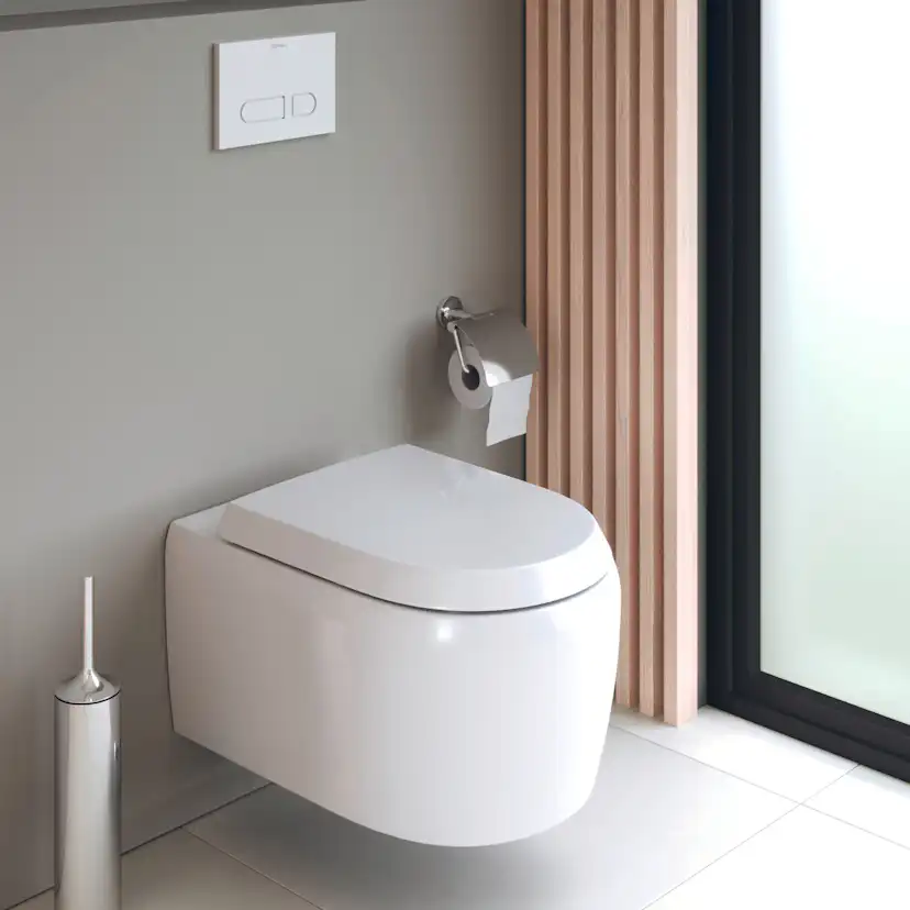 Vägghängd Toalettstol Duravit Qatego med Mjukstängande Hårdsits