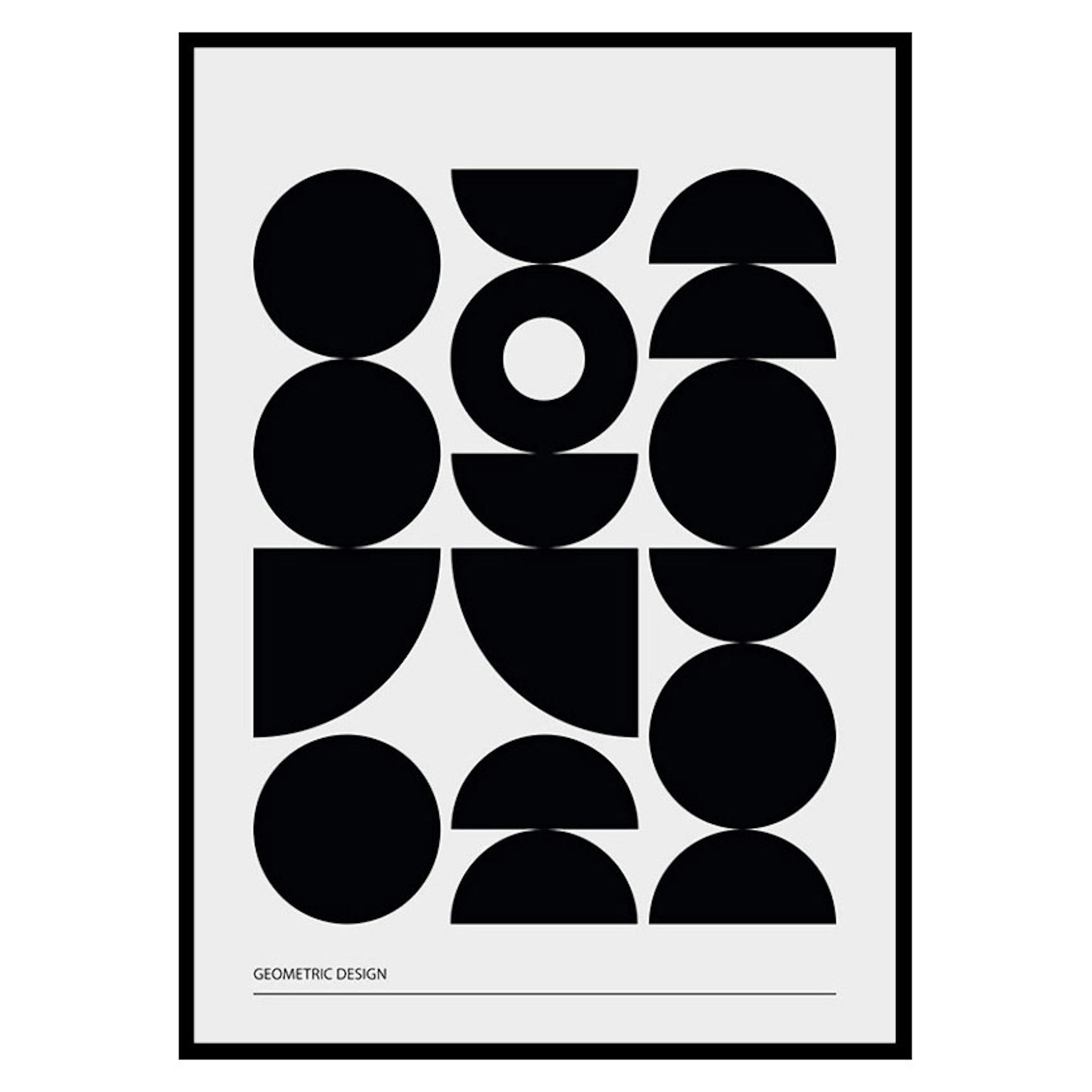 Poster Gallerix Geometric Graphic Black No1