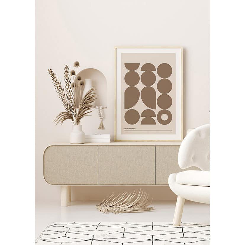 Poster Gallerix Geometric Graphic Beige No1