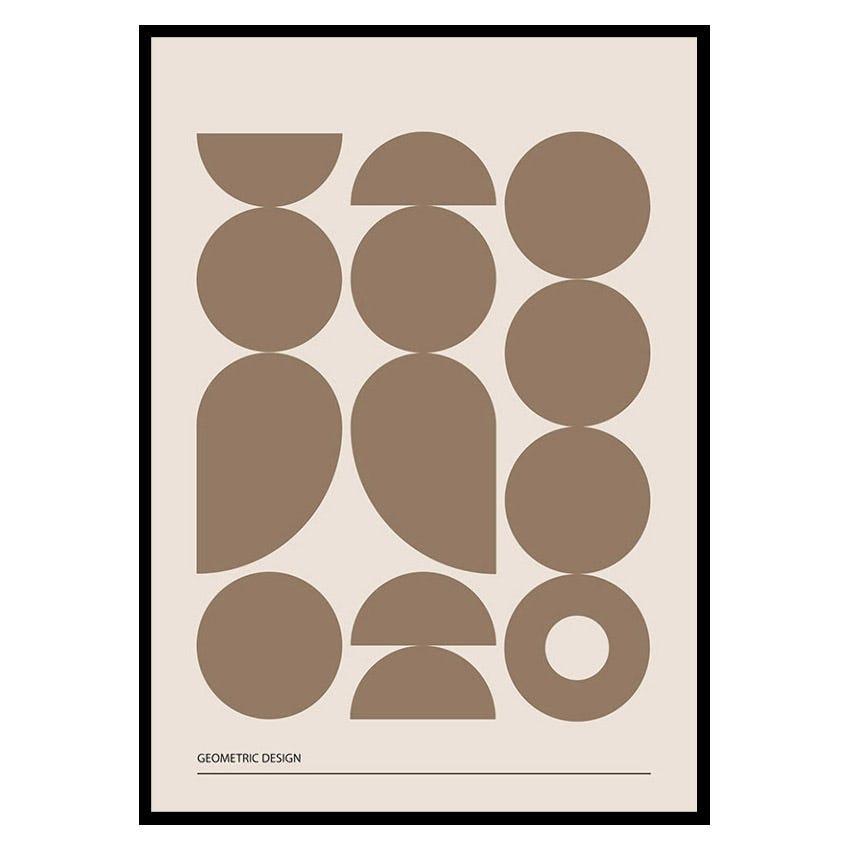 Poster Gallerix Geometric Graphic Beige No1