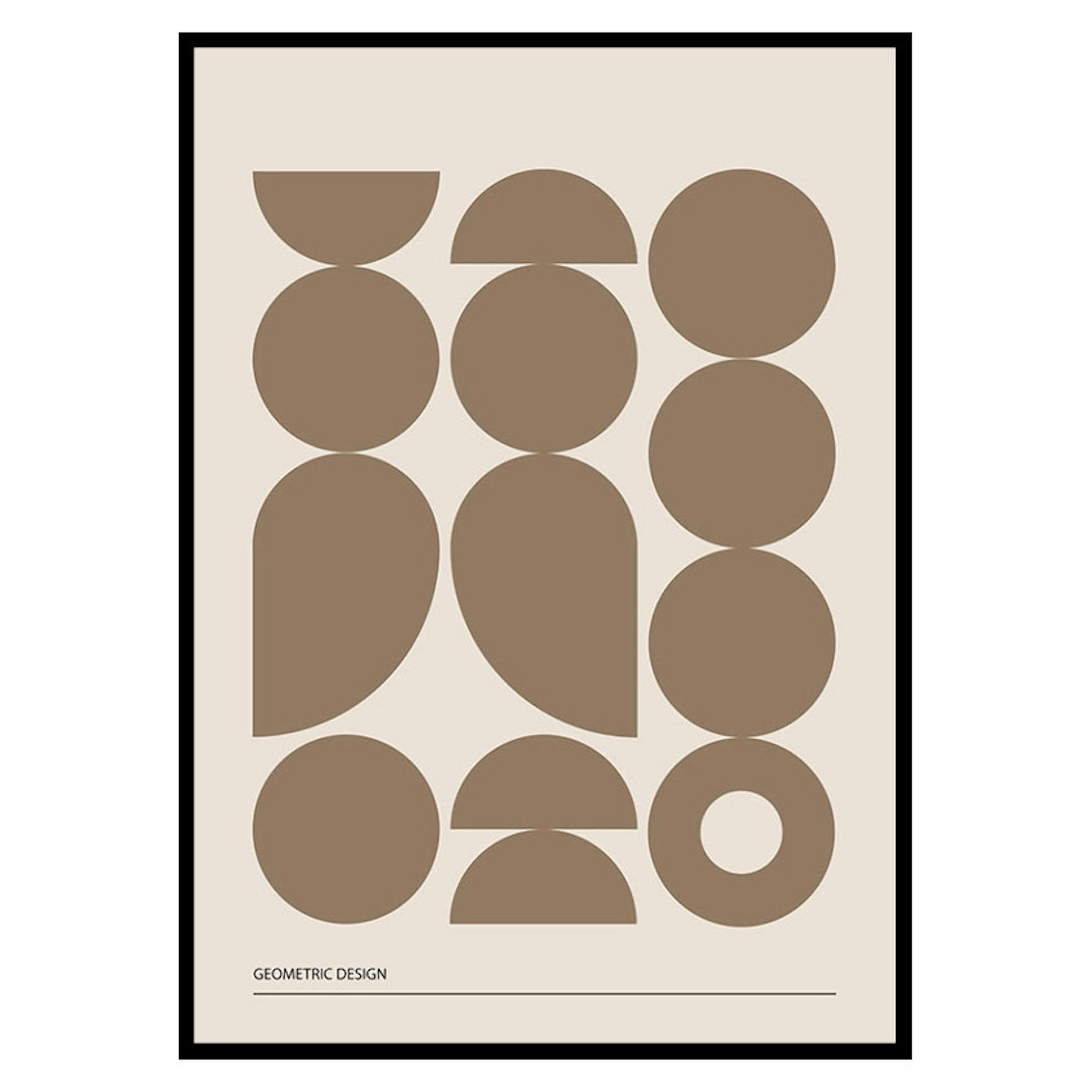 Poster Gallerix Geometric Graphic Beige No1