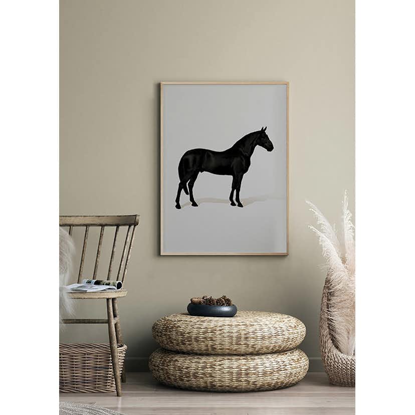 Poster Gallerix Black Horse Port. Drawing