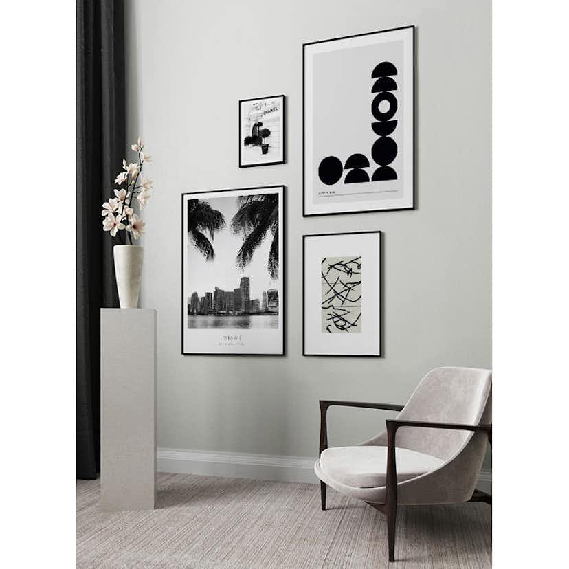 Poster Gallerix Geometric Graphic Black No2