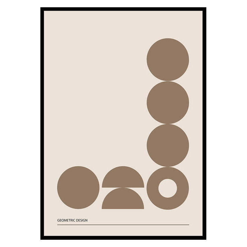 Poster Gallerix Geometric Graphic Beige No2