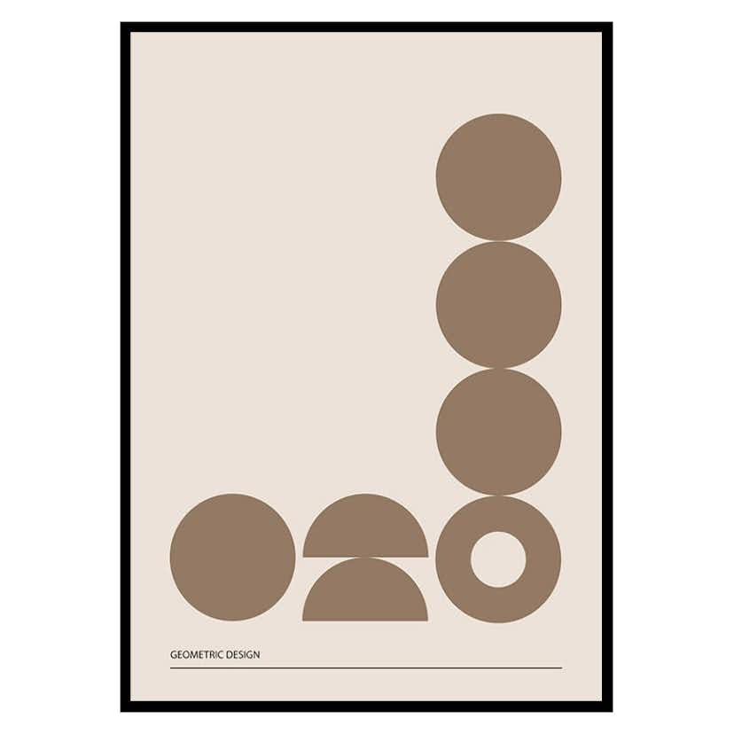 Poster Gallerix Geometric Graphic Beige No2