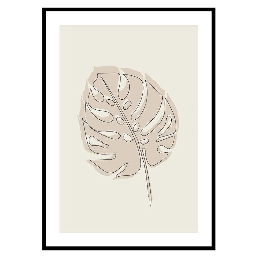 Poster Gallerix Cutout Monstera Sand