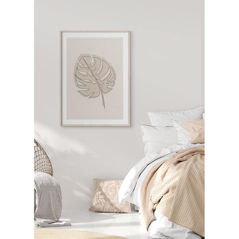Poster Gallerix Cutout Monstera Sand