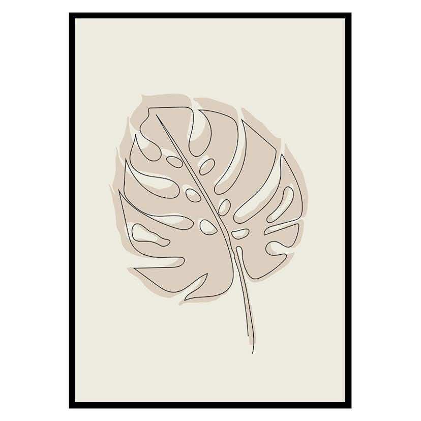 Poster Gallerix Cutout Monstera Sand