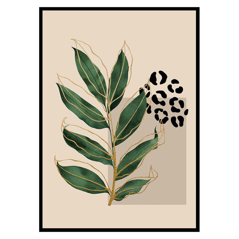 Poster Gallerix Abstract Leaves No2