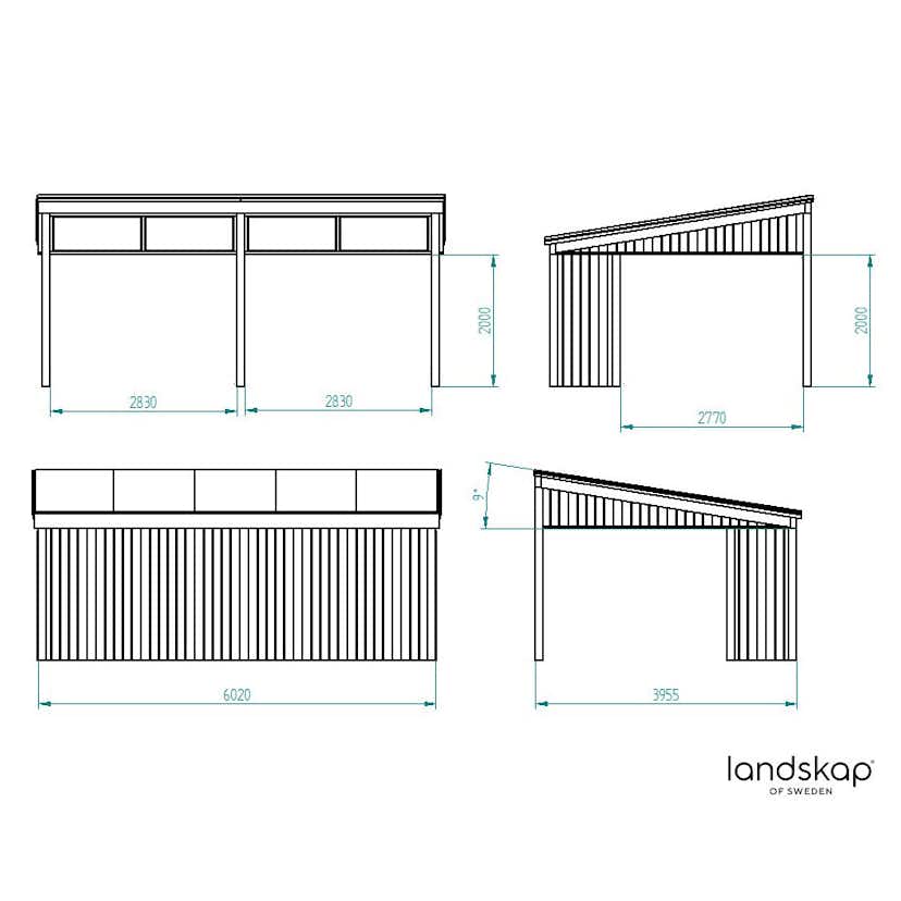 Komplett Fristående Uterum Landskap Gnistra Sommar 23,8 kvm