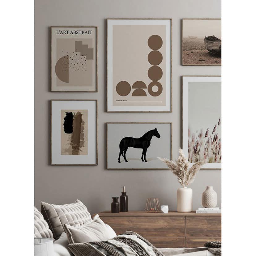 Poster Gallerix Black Horse Land. Drawing