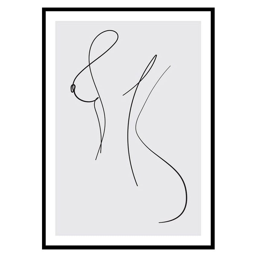 Poster Gallerix Curved Lines No1