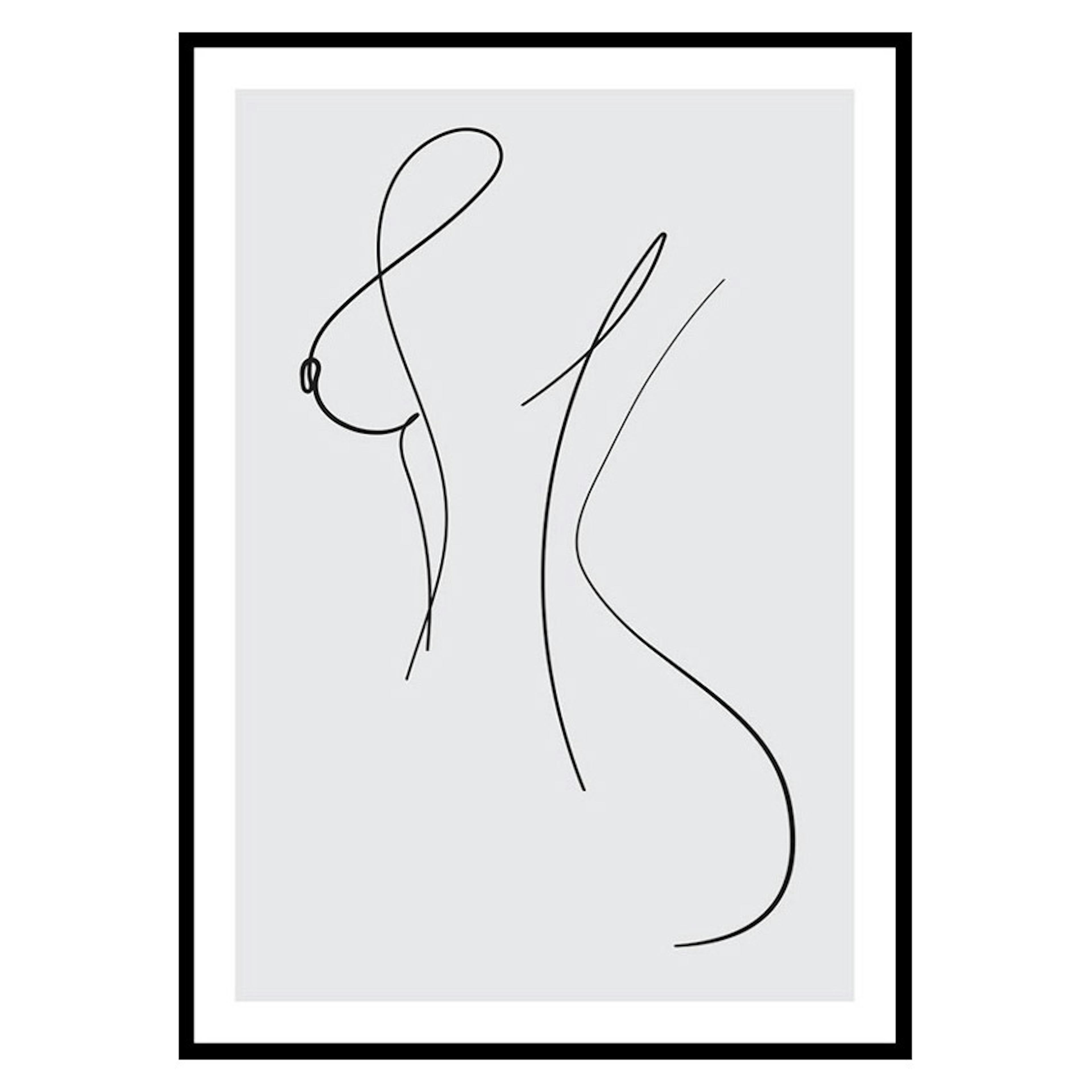 Poster Gallerix Curved Lines No1