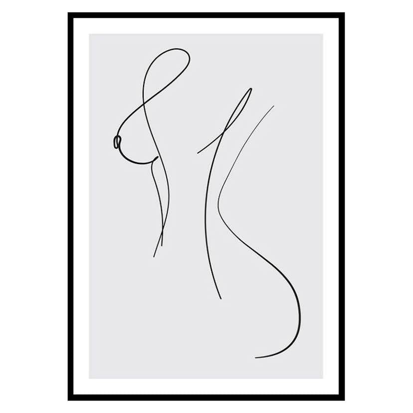 Poster Gallerix Curved Lines No1
