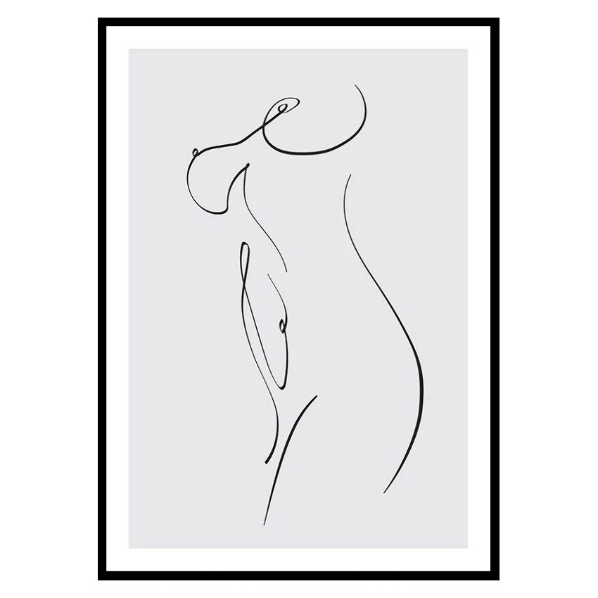 Poster Gallerix Curved Lines No2