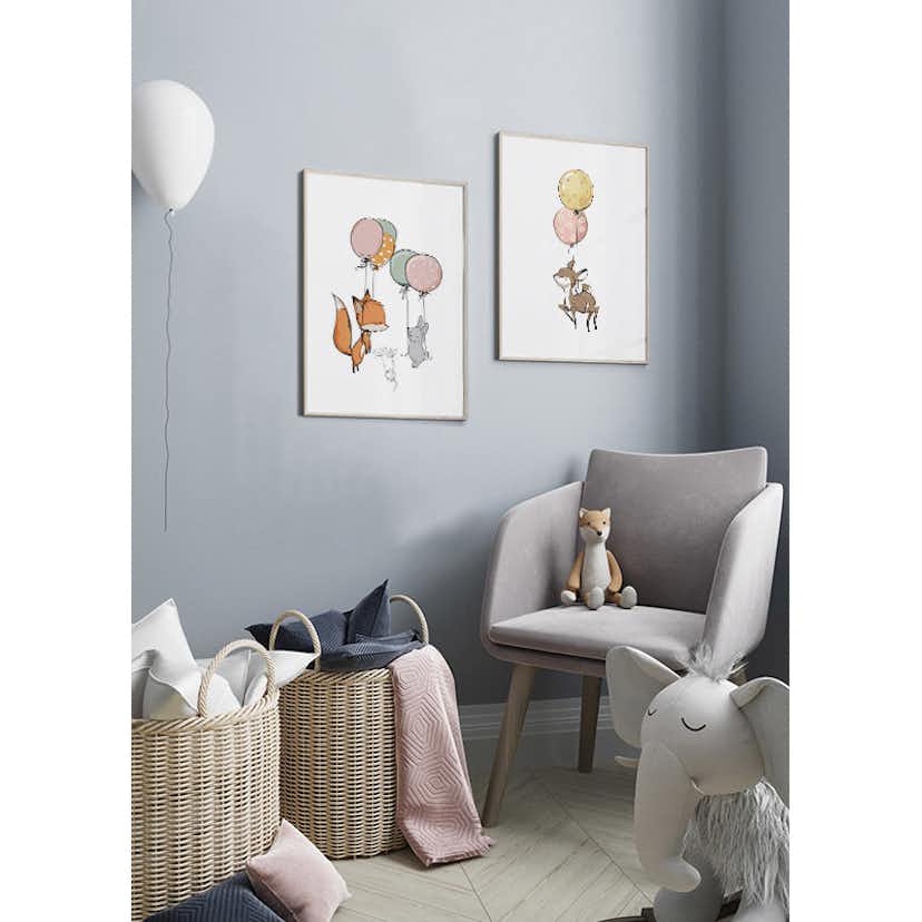 Poster Gallerix Animals And Balloons No1