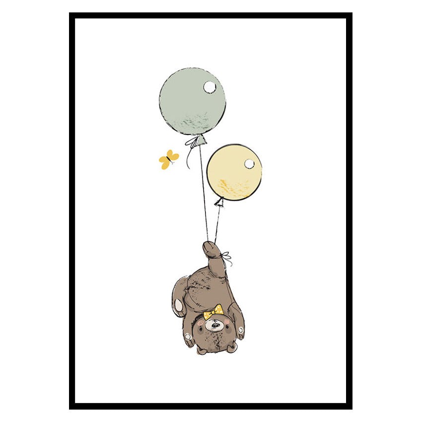 Poster Gallerix Animals And Balloons No3