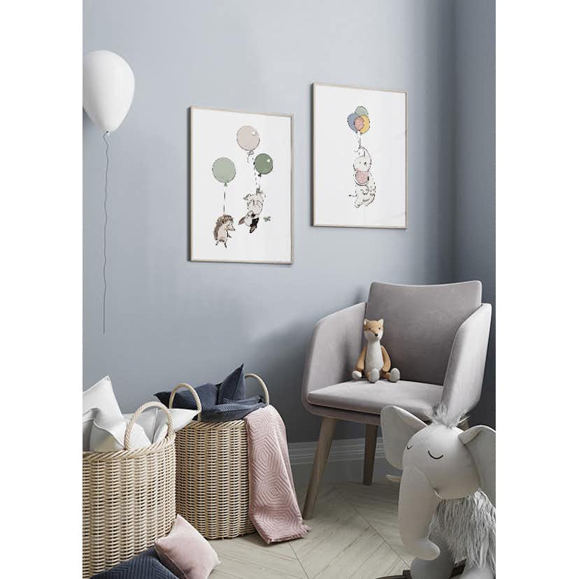 Poster Gallerix Animals And Balloons No4