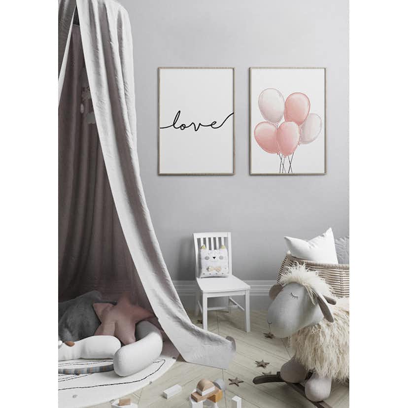 Poster Gallerix Pink Balloons