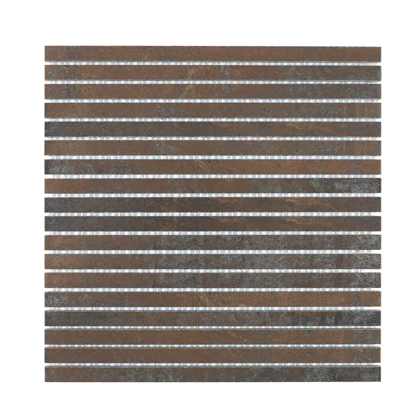 Klinkermosaik Arredo Iron Rust Brun Line 1x30 cm