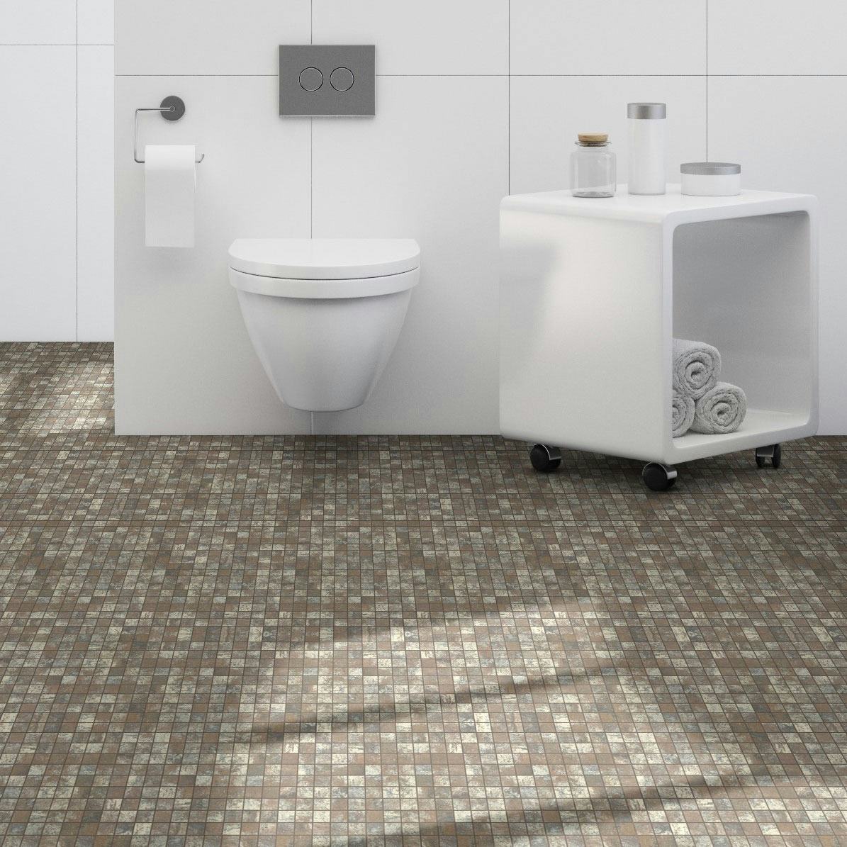 Klinkermosaik Arredo Iron Rust Brun Square 3x3 cm