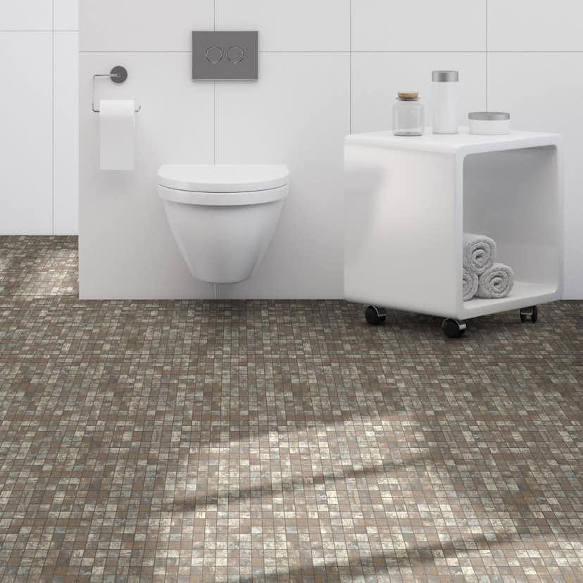 Klinkermosaik Arredo Iron Rust Brun Square 3x3 cm