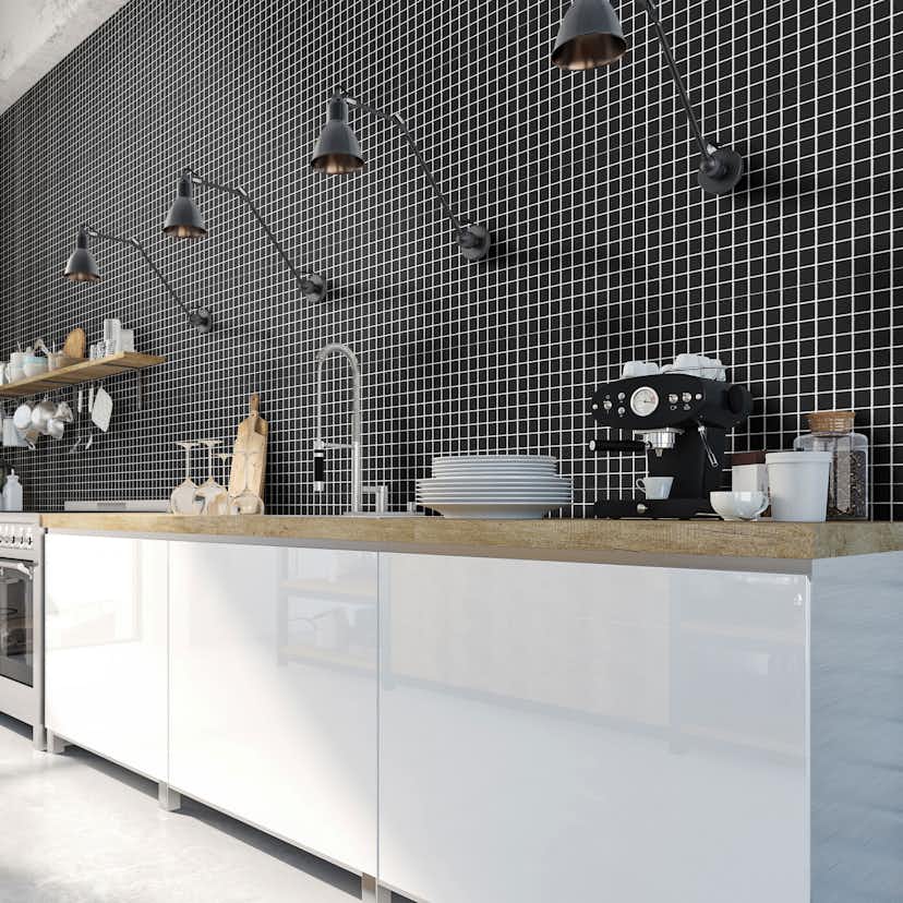 Klinkermosaik Arredo Titan Svart Matt 3x3 cm