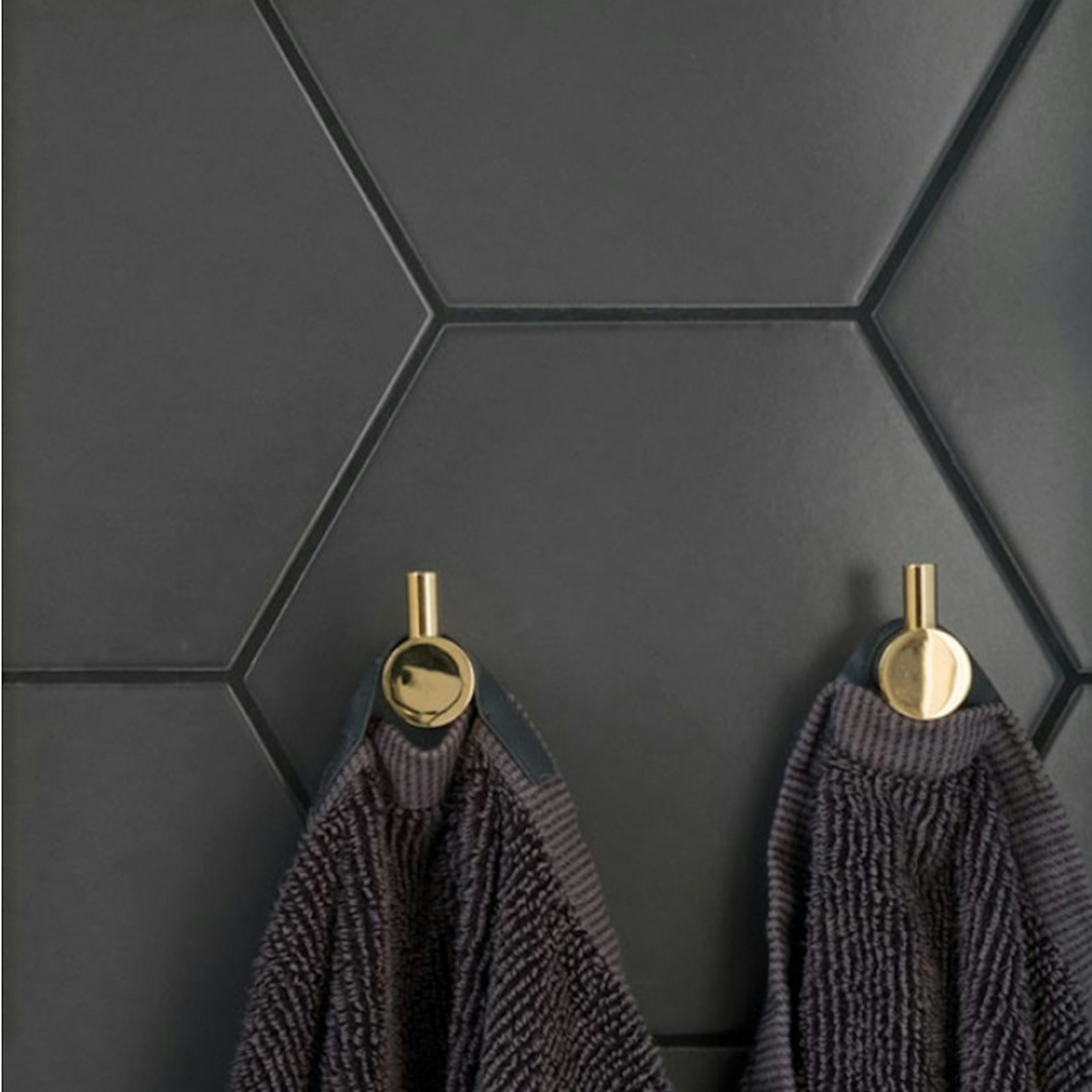 Klinker Ape Hexagon Svart 18x20 cm