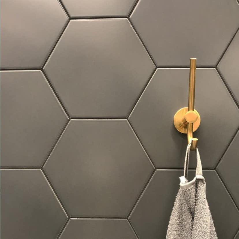 Klinker Ape Hexagon Graphite Grå 18x20 cm