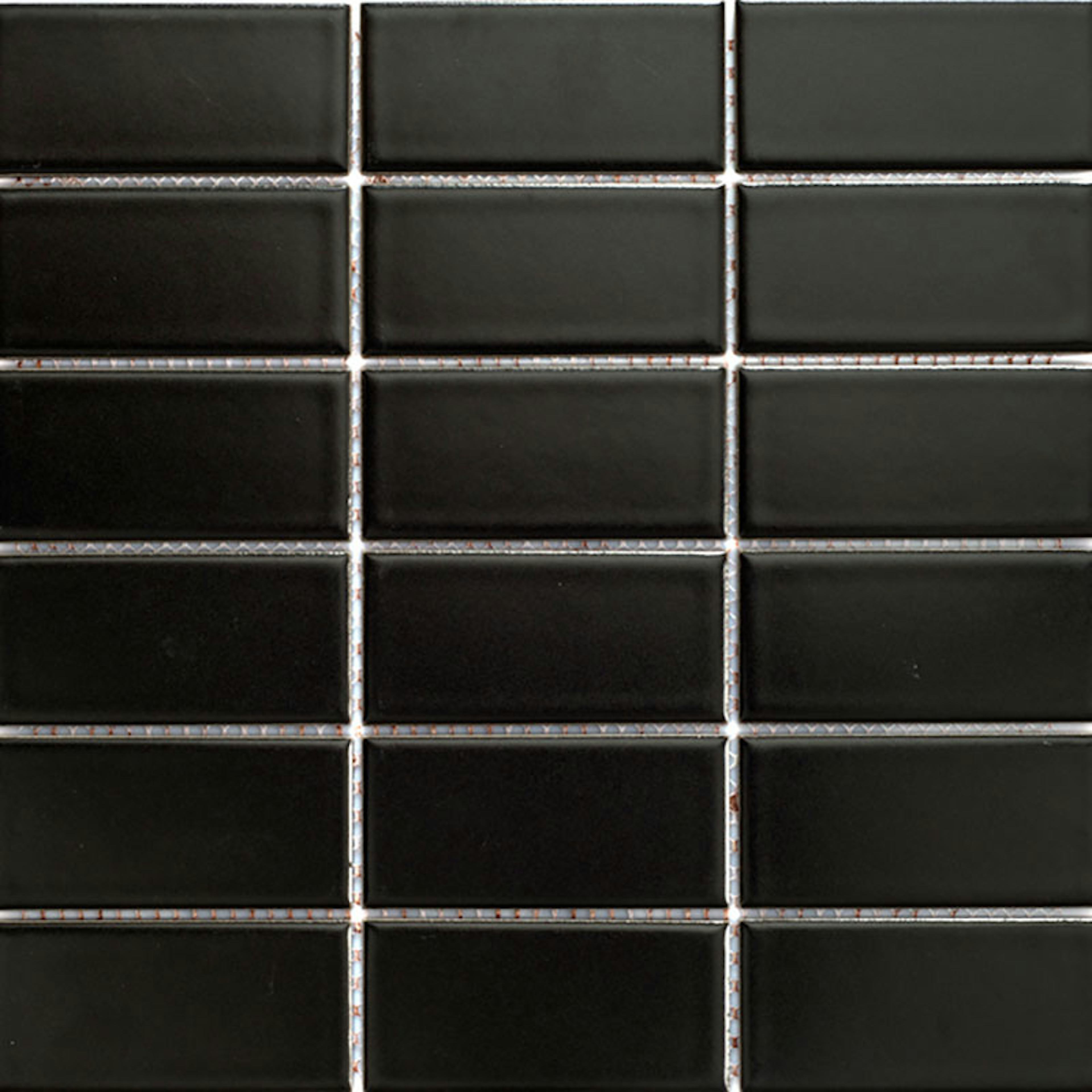 Klinkermosaik Arredo Titan Svart Matt 5x10 cm