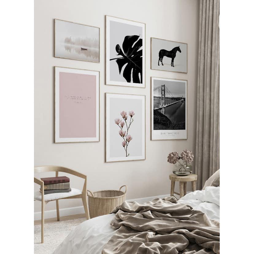 Poster Gallerix Monstera Black