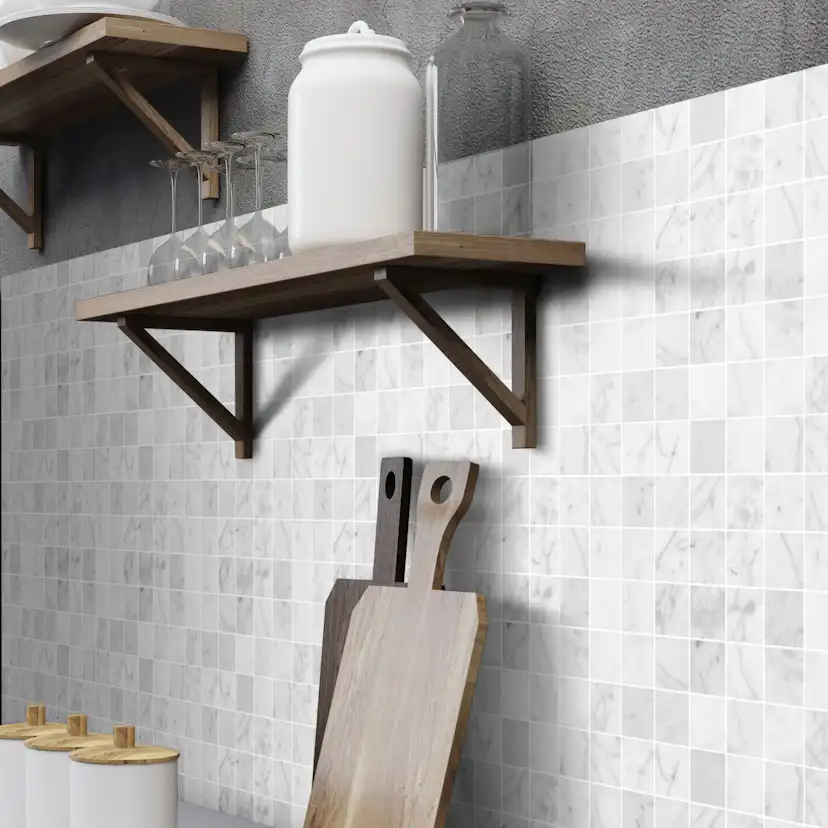 Mosaik Arredo Marmor Arredo Carrara Matt Vit 5x5 cm